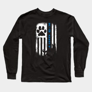 K-9 Unit Flag Long Sleeve T-Shirt